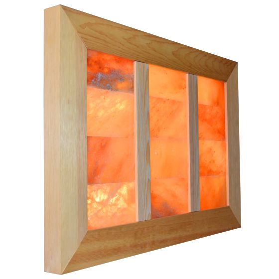 Saltability Himalayan Salt Panel in Cedar Frame with Bricks
