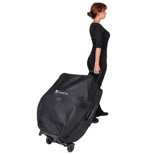 Earthlite Avila Soft Massage Chair Carry Case with Wheels in Black