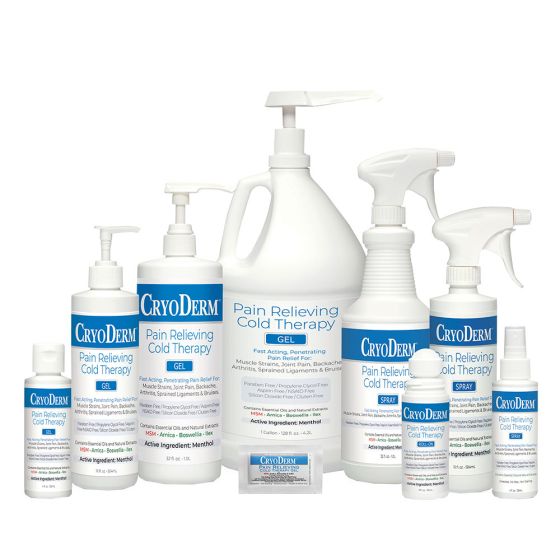 Cryoderm® Pain Relieving Products - Cold Therapy Gels, Sprays & Roll Ons