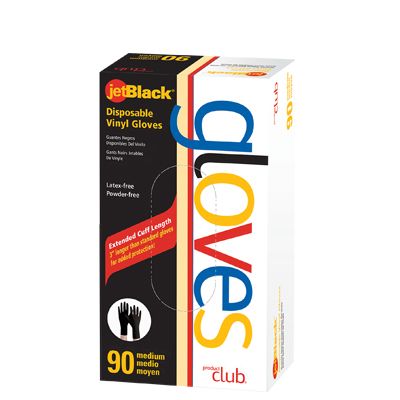 Product Club JetBlack® Disposable Vinyl Gloves - 90 ct. Box