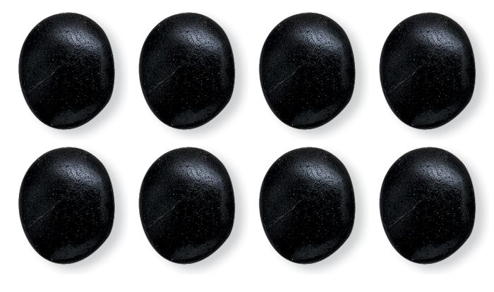 Hot Stones Massage Large, Set Of 8 Basalt Stones
