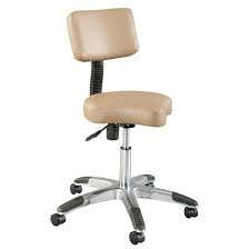 Silhouet-Tone®DeluxeContouredAir-LiftStoolwithBackrest