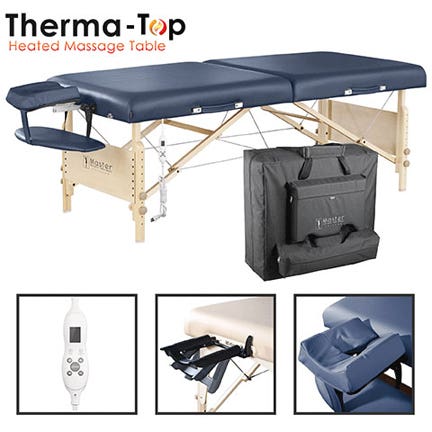 MasterMassageCatalinaLXThermaTopPortableTable,RoyalBlue