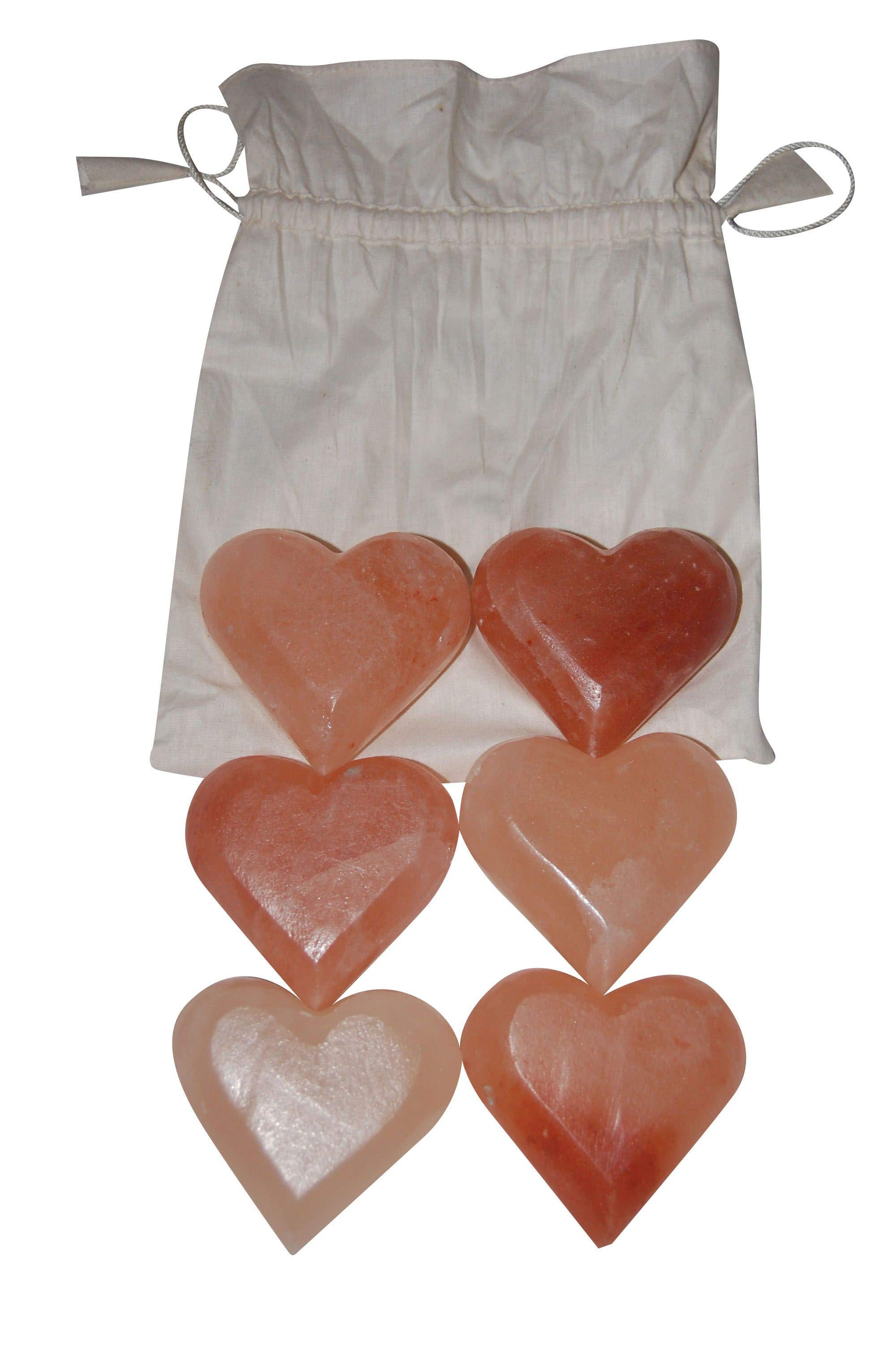 HimalayanSaltMassageStonesHearts,Set/6