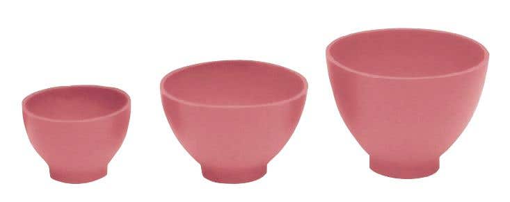 Rubber Mixing Bowls Pink, Set Of 3