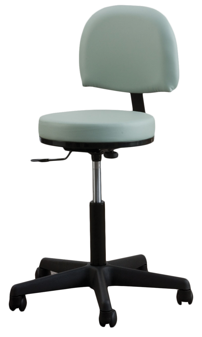 Oakworks®PremiumSwivelStoolWithBackrest