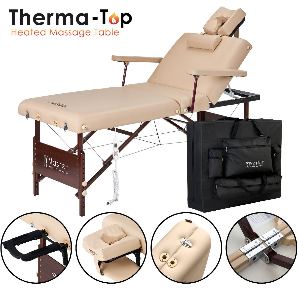 Master®Massage30DelRay™SalonPortableMassageTablewithTherma-Top®Package